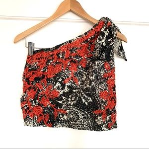 ISABEL MARANT One Shoulder Embroidered Tank SM